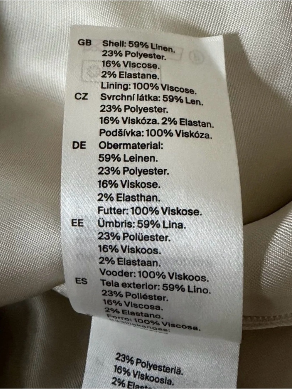 COS Linen Bustier Strapless Top US 10 in Stone - Picture 5 of 7